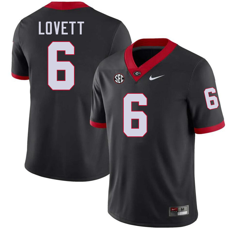 Dominic Lovett Georgia Jersey,University Of Georgia Bulldogs Football Jersey,Uniforms,Gears-Black